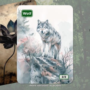 Wolf Token MTG (2/2)