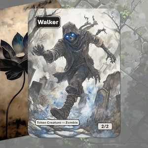 Ficha de Caminante MTG (Zombi Negro 2/2)