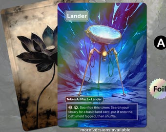 Foil Lander Token MTG - Etsy