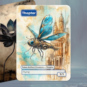 Ficha de Thopter (Criatura voladora azul 1/1) MTG