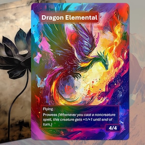 Elemententoken foliedraak (4-4 vliegen, dapperheid) MTG