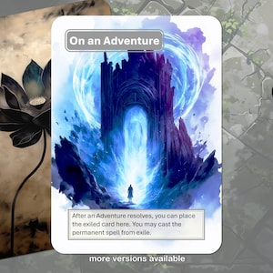 Na karcie przygody żeton MTG (Magic: the Gathering)