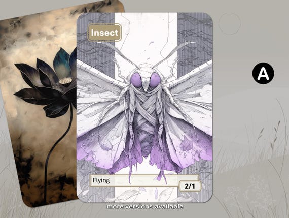 Insect Token (white 2/1 Flying) MTG - Etsy