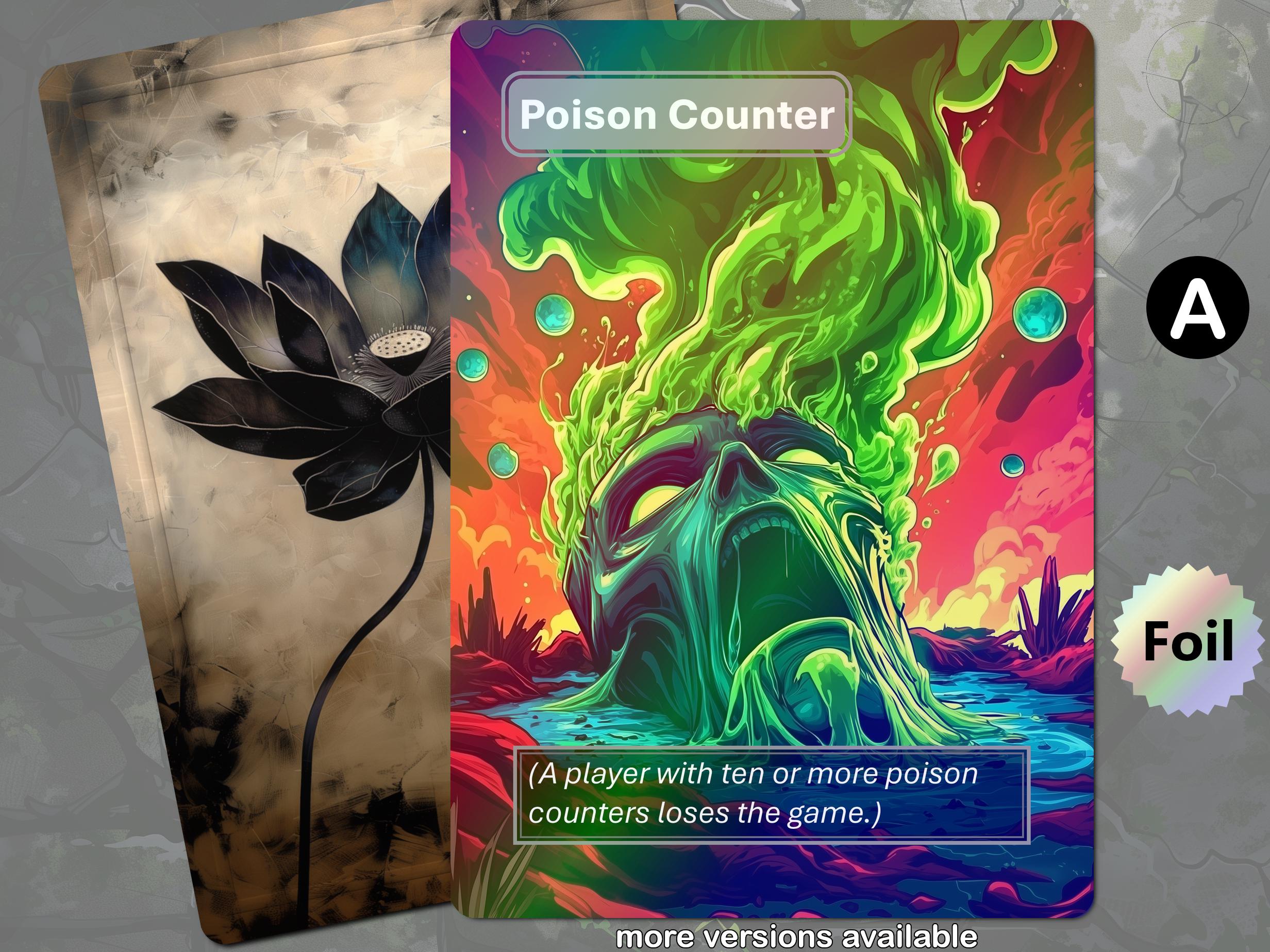 Foil Poison Counter Card MTG Token - Etsy