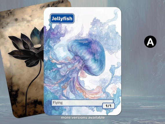 jellyfish トレーディングカード 未開封 Jellyfish Token MTG (from Cynette, Jelly Drover) - Etsy
