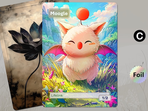 Moogle Token MTG (1/2 Lifelink Creature) - Etsy Moogle Token MTG (1/2 Lifelink Creature) - Etsy