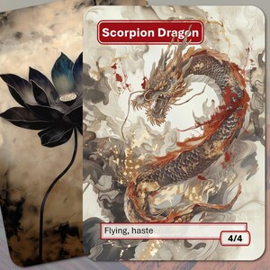 Token de Dragão Escorpião MTG (Magic: the Gathering)