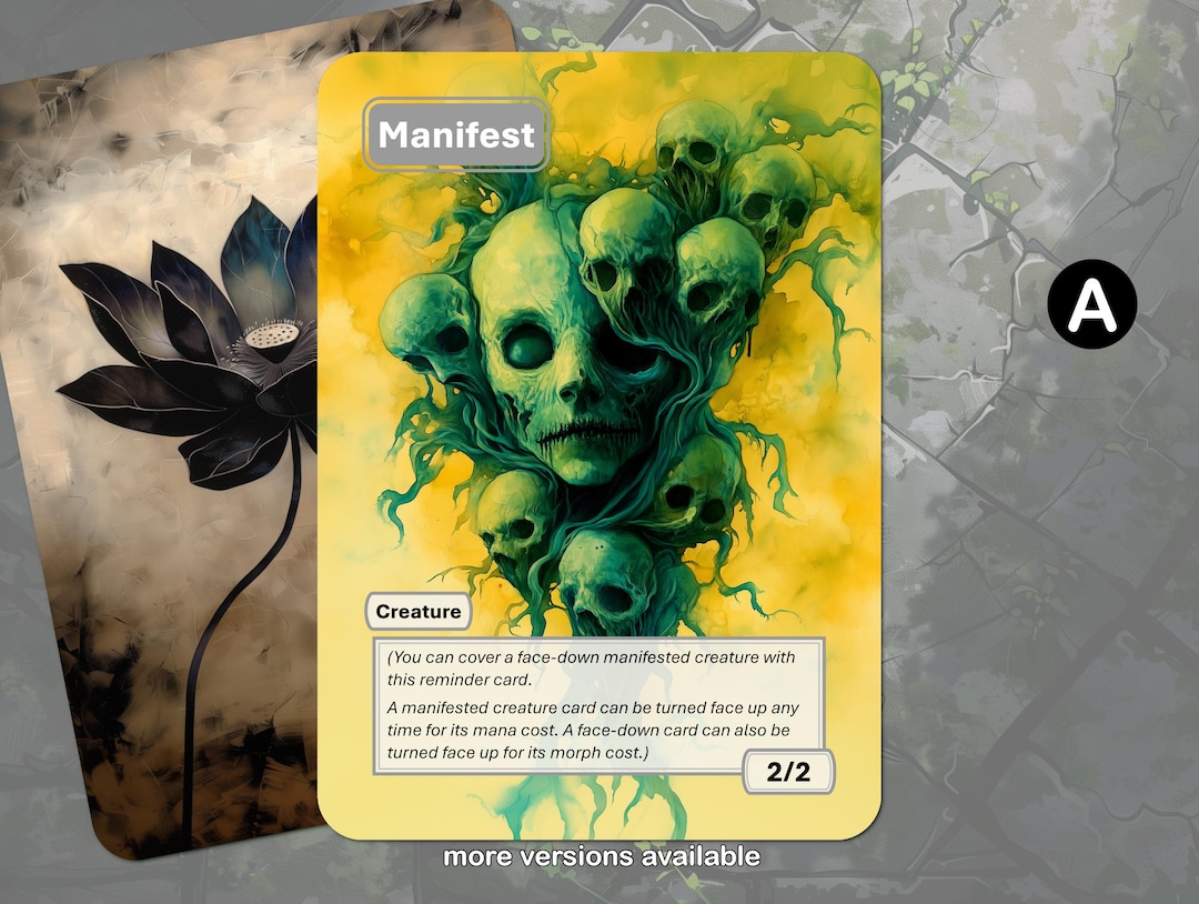 mtg manifest double faced cards Copy // Double-Sided Token [Duskmourn: House of Horror Tokens Mechanic Spotlight: Modal Double-Faced Cards