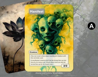 manifest mtg cards Manifest Token MTG (2/2 Creature Reminder Card)