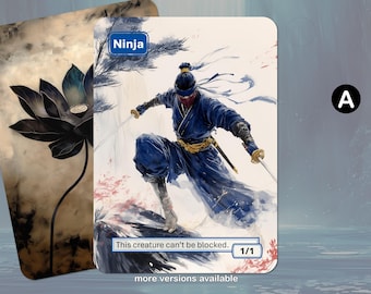 忍者トークン MTG 1/1 青のブロックされないクリーチャー。Kaito