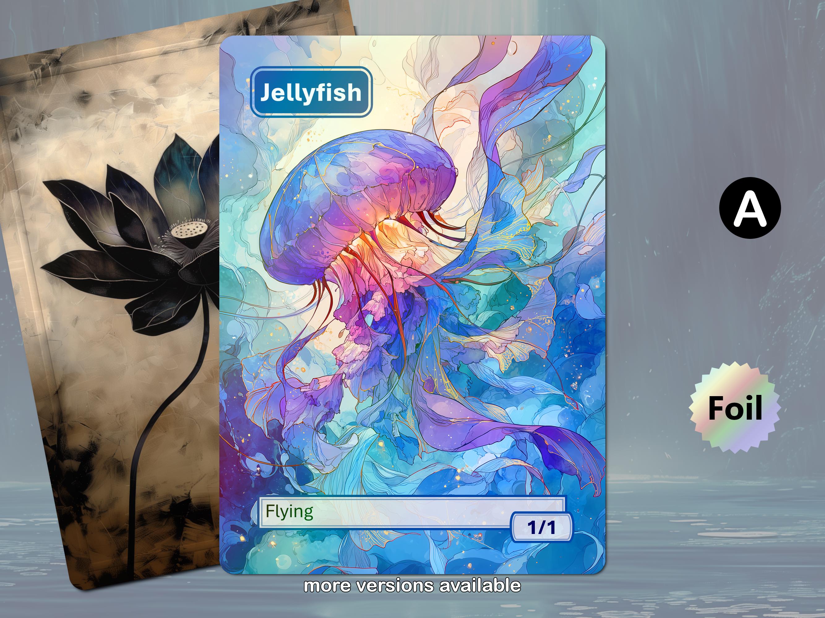 Foil Jellyfish Token MTG (1/1 Flying) - Etsy