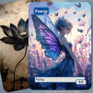 Faerie Token MTG (Blau 1/1 Fliegend)