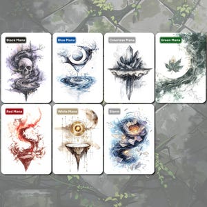 Paquete de contadores de maná (7 cartas, incluida Tormenta) MTG