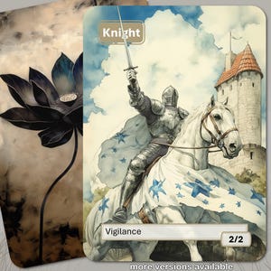 Ficha de caballero MTG (2/2 Vigilancia)