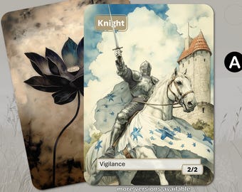 Knight Token MTG (2/2 Vigilance)