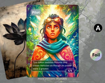 Foil Pilot Token (1/1, Aetherdrift or Kamigawa) MTG