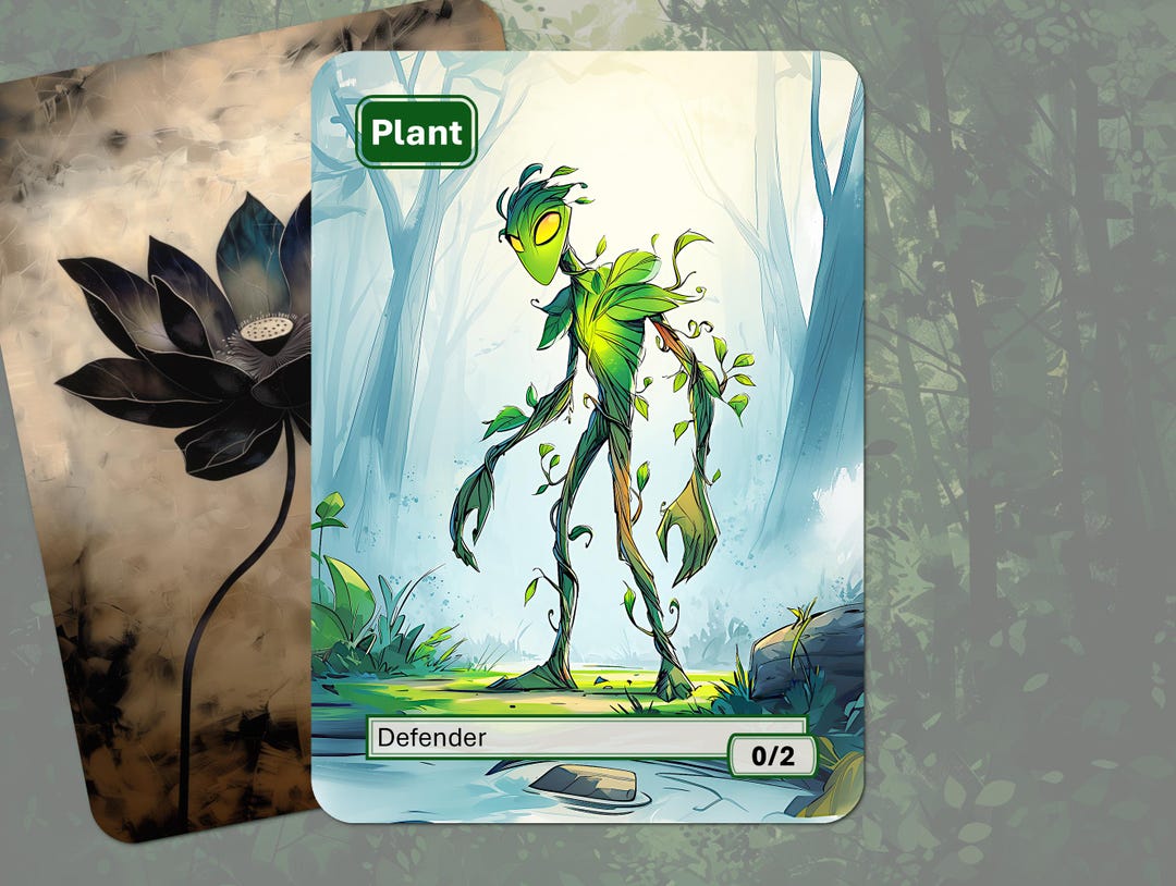 Protector Tree Token Plant Token (0/2 Defender, Green) MTG - Etsy