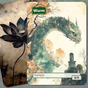 Wurm Token MTG (5/5 Trample)