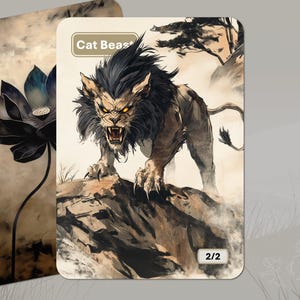 Cat Beast MTG Token 2/2