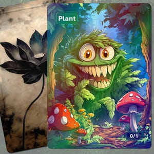Ficha de planta foil (0/1) MTG