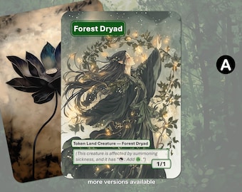 Forest Dryad Token MTG (1/1 Land Creature)