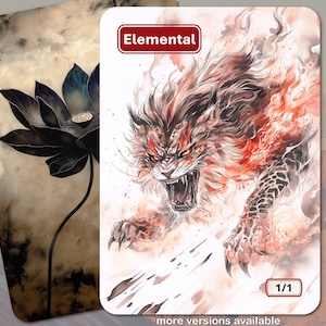 Elementar Token MTG (1/1 Rot)