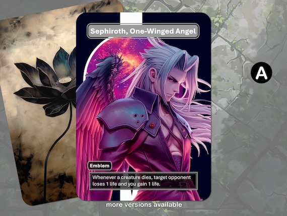 [未使用]ステンレストークン　3種　MTG FF 手掛かり セフィロス紋章 宝物 紙製ケース)(ステンレス製)片翼の天使セフィロス 紋章トークン《日本語