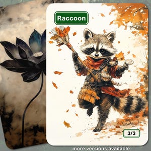 Raccoon Token MTG (Green 3/3)