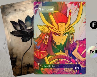 サムライトークン 神を討つ! Double Strike/Vigilance Samurai Token MTG (double Strike or Vigilance) - Etsy