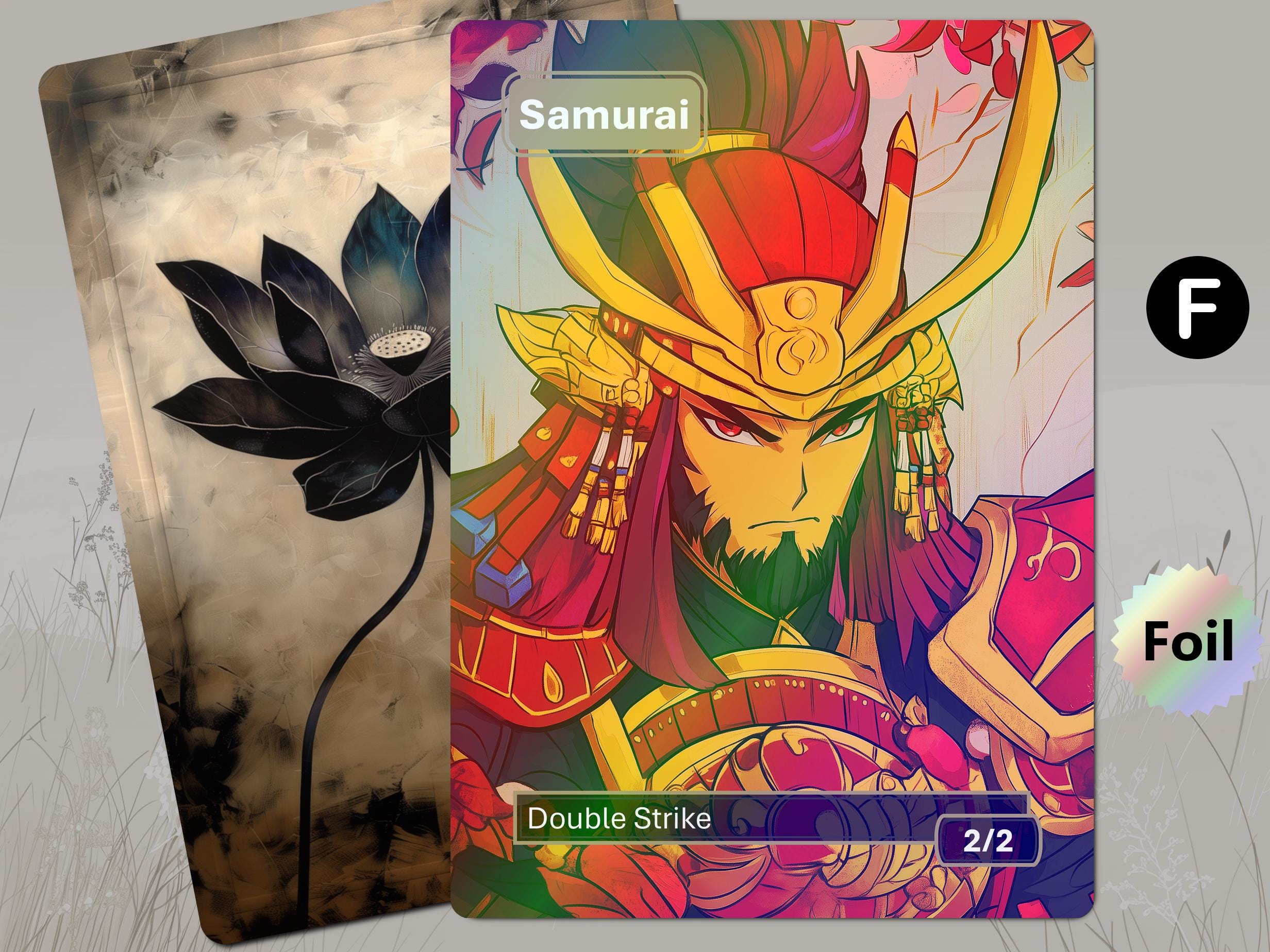 サムライトークン 神を討つ! Double Strike/Vigilance Samurai Token MTG (double Strike or Vigilance) - Etsy