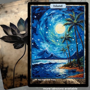 Basic Land Van Gogh Style (b) MTG