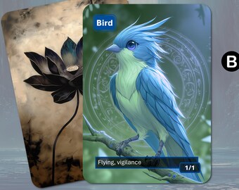 Bird Flying, Vigilance (1/1 Blue) MTG Token - Etsy