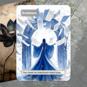 No Maximum Hand Size Emblem MTG Token