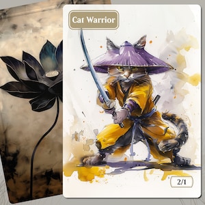 Jeton de guerrier félin MTG (Magic: the Gathering)