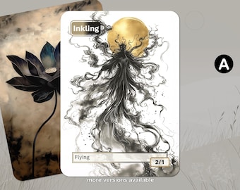 Inkling Token MTG (White-Black 2/1 Flying)