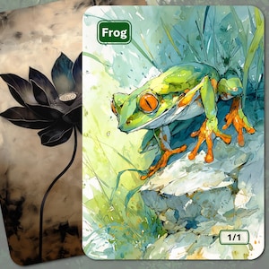 Pedina Rana MTG (Verde 1/1)