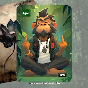 Ape Token MTG (Green 3/3)