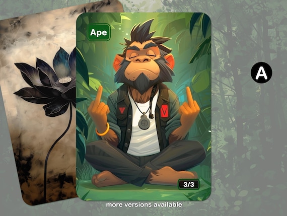Ape Token MTG (green 3/3) - Etsy