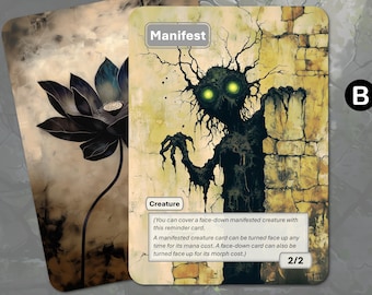 Manifest Token MTG (2/2 Creature Reminder Card) - Etsy