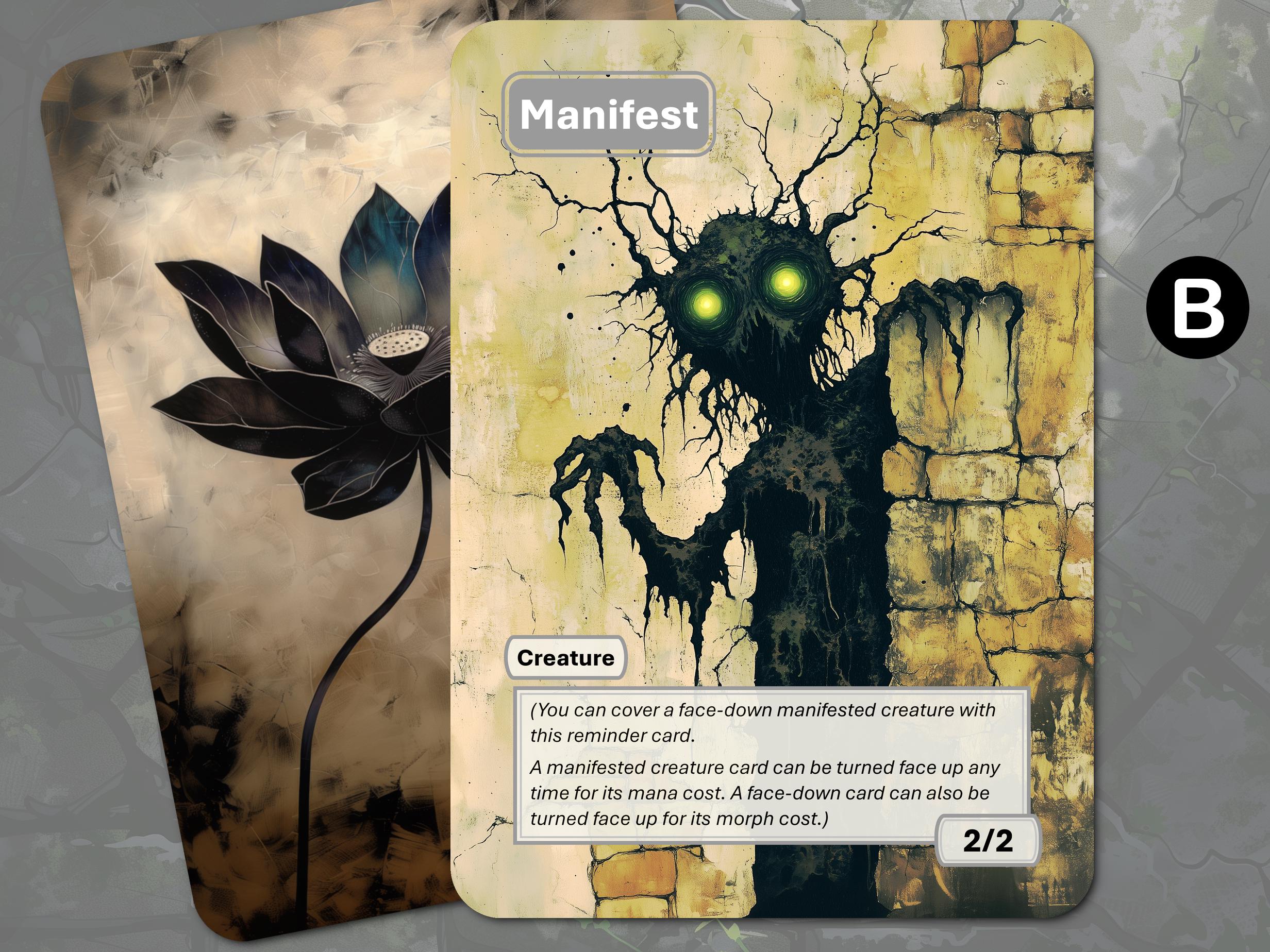 Manifest Token MTG (2/2 Creature Reminder Card) - Etsy