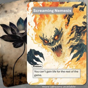 Emblema de Némesis Gritona MTG (No se puede ganar una carta de recordatorio de vida)