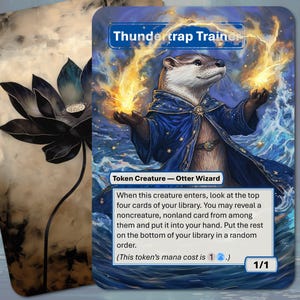 Jeton de progéniture dresseur Thundertrap MTG (sorcier loutre 1/1)