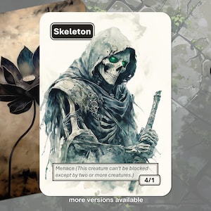 Skeleton Token MTG (4/1 Menace)