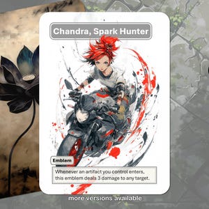 Chandra, Spark Hunter Emblem MTG Token