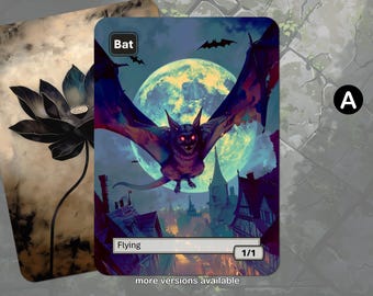 Bat Token MTG (magic: the Gathering) - Etsy