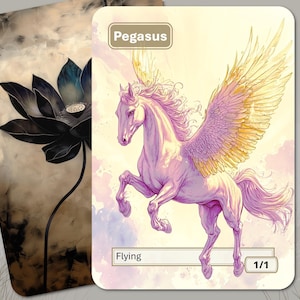 Ficha de Pegaso MTG (blanco 1/1 volador)