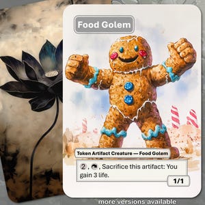 Copia del segnalino Golem Alimentare MTG (da usare con Brenard, Scultore di Zenzero)