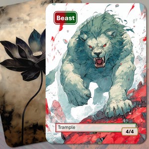 Pedina Bestia (4/4 Travolgere, Rosso-Verde) MTG