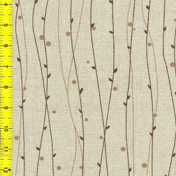 Cotton Linen - Vines - 2/3 Yard Cut