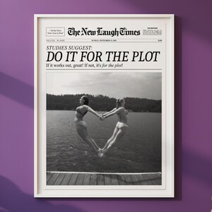 プロットのためにやる、トレンディな新聞プリント、ニューヨークタイムズのウォールアート、ホットな女の子のポスター、ビンテージバーカート、女の子の寮の部屋レトロ、レトロなウォールアート